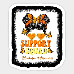 Support Team Squad Ribbon Leukemia Awareness Month Sticker